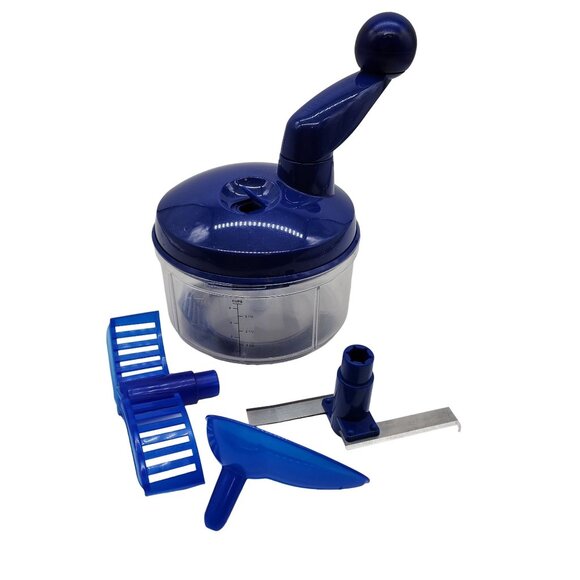 Tupperware QUICK CHEF Food Chopper/Processor Blend Whisk Mix Sapphire Blue #1260 - Picture 1 of 2